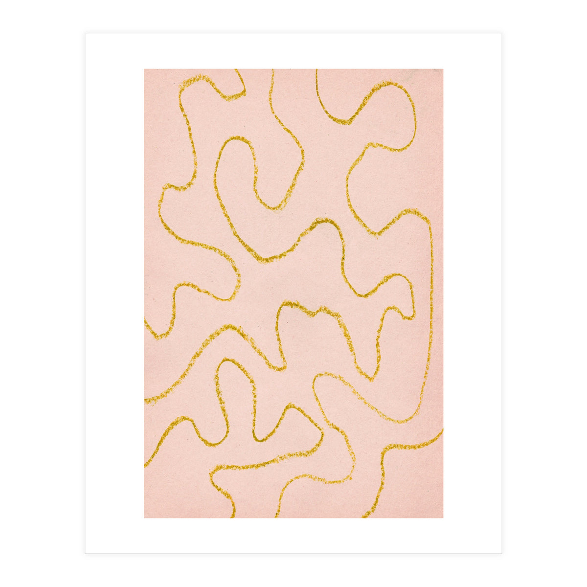 Pink and rust organic lines (Print Only)