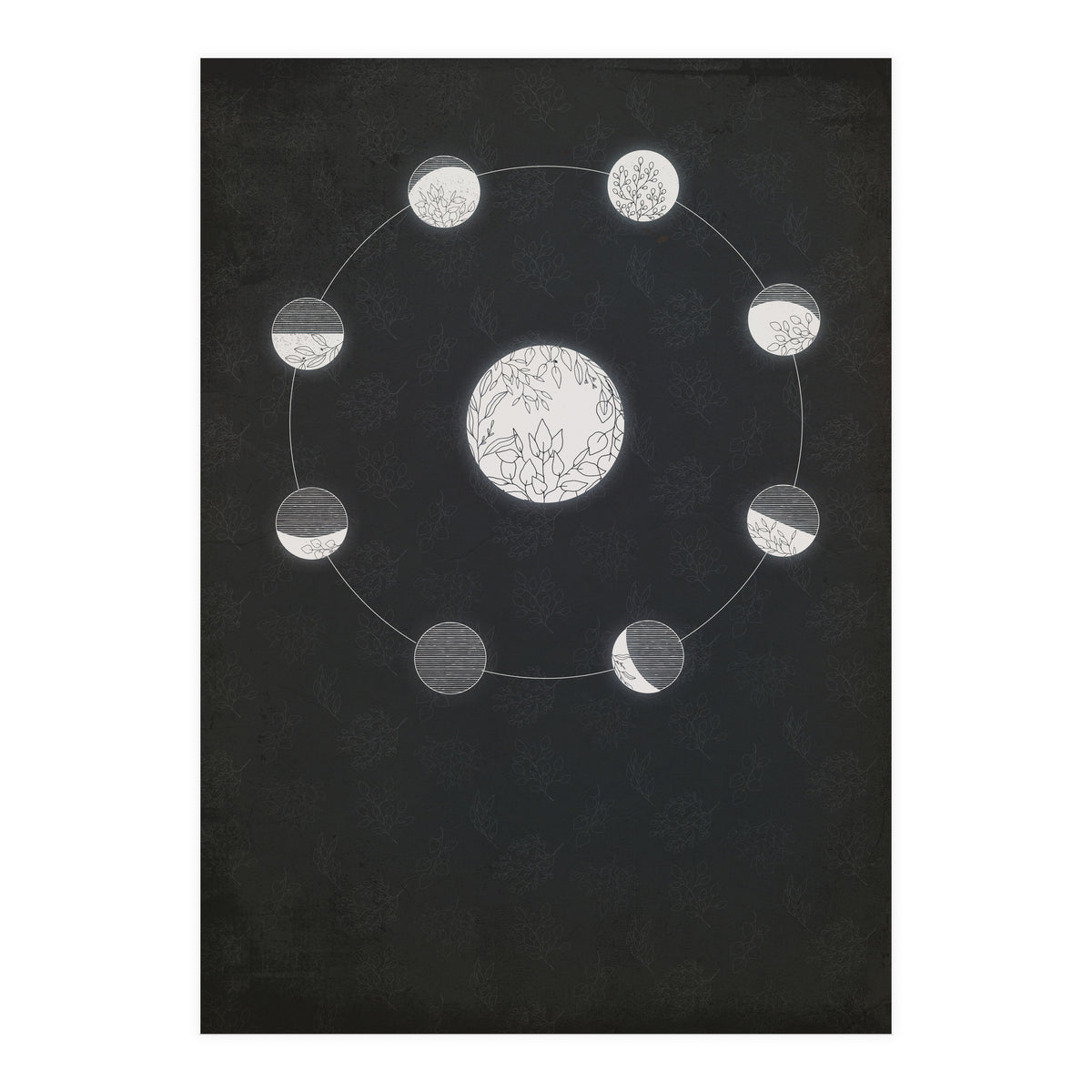 Floral moon phases (Print Only)