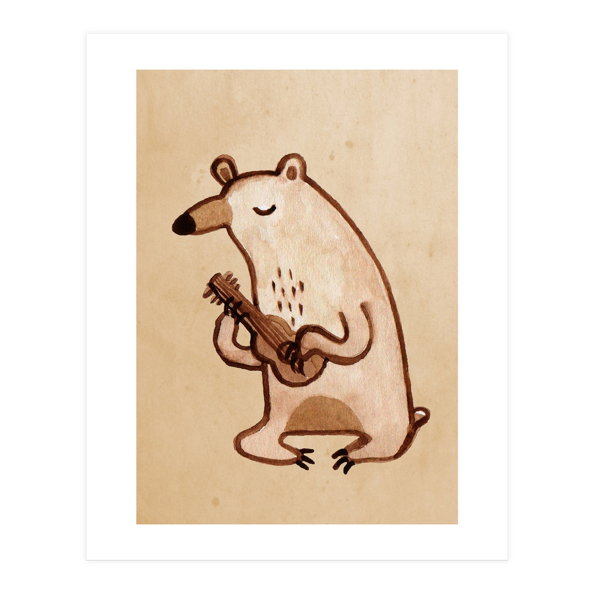 Ukulele Bear (Print Only)