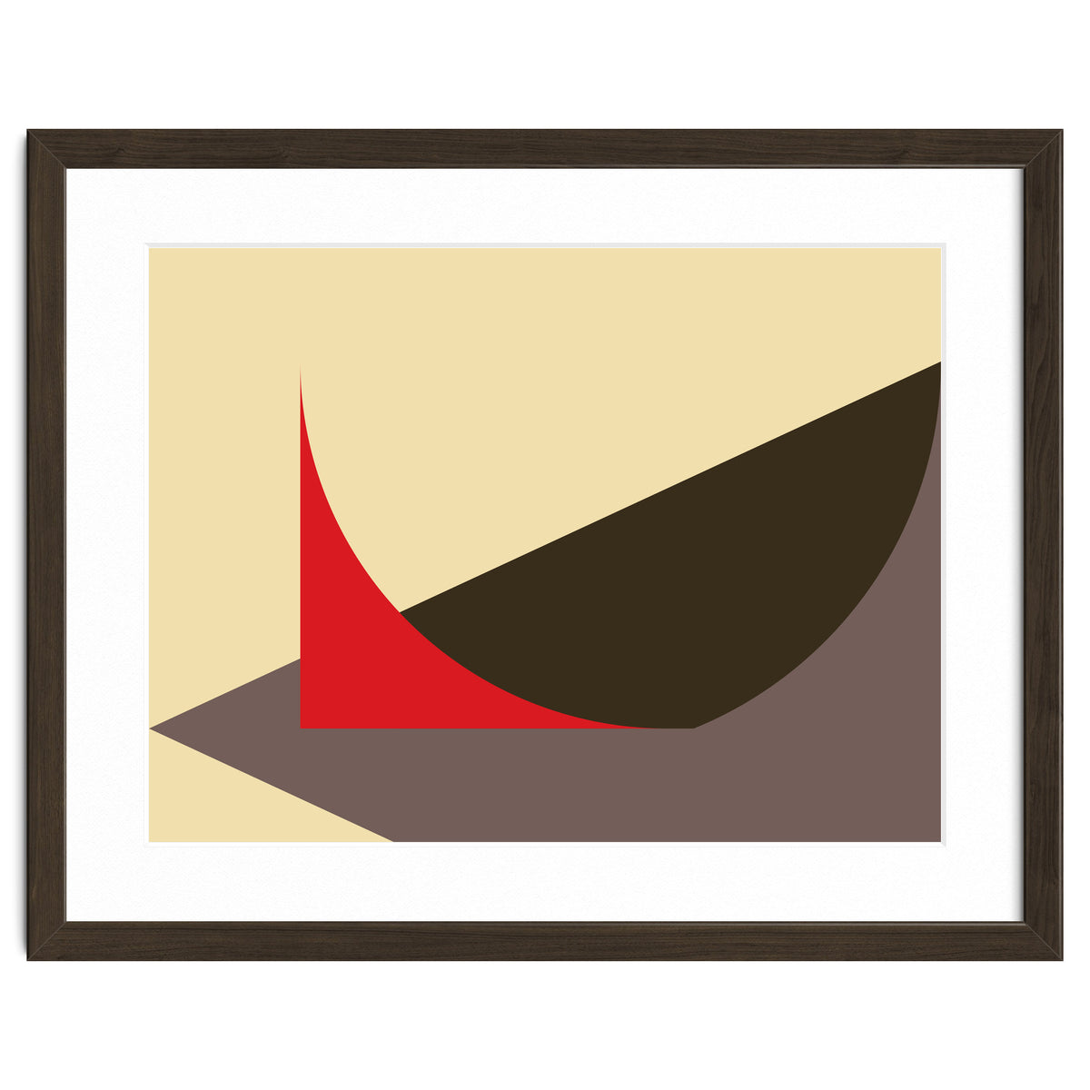 Geometric Shapes No. 6 - brown, beige & red