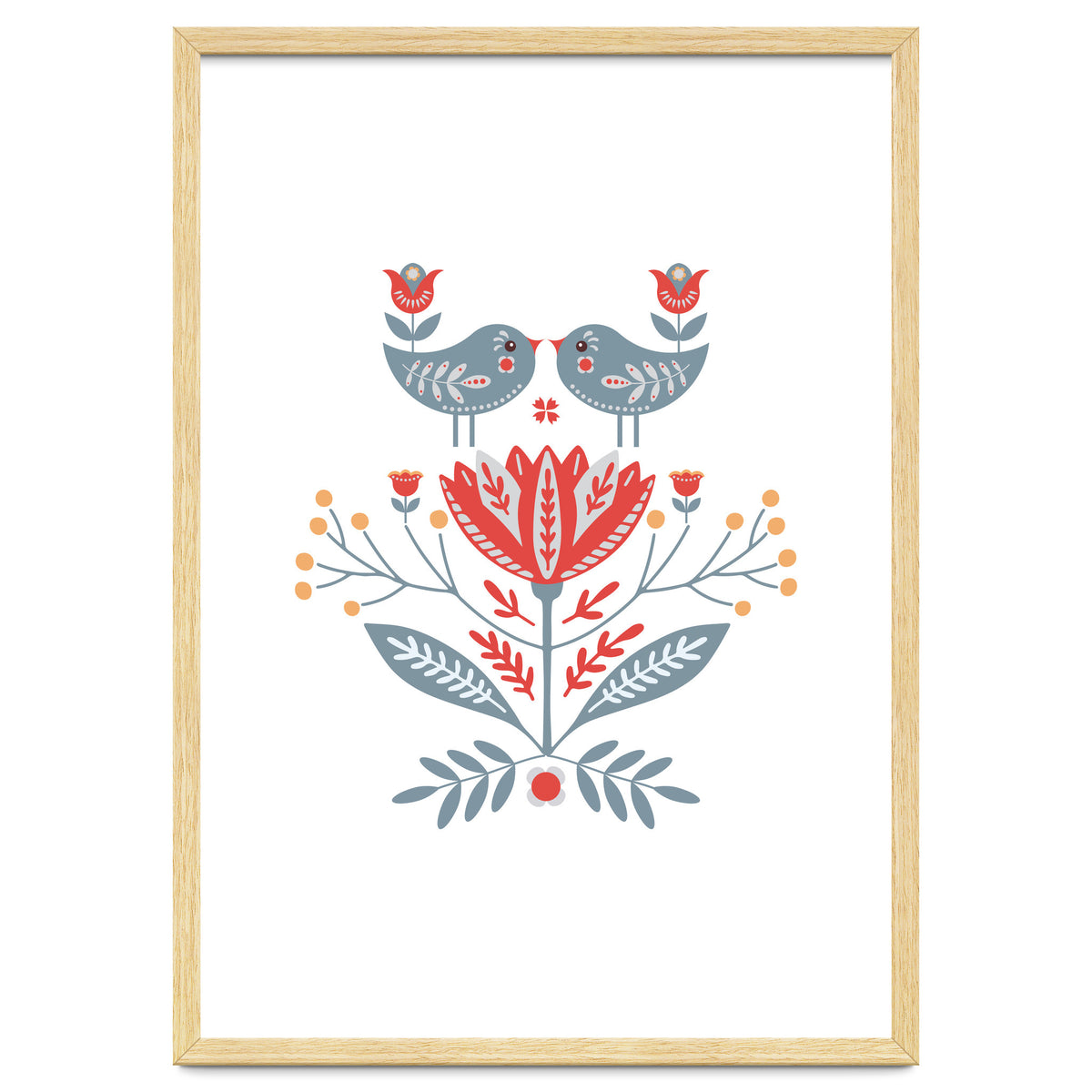 Scandinavian Folk Birds & Flowers