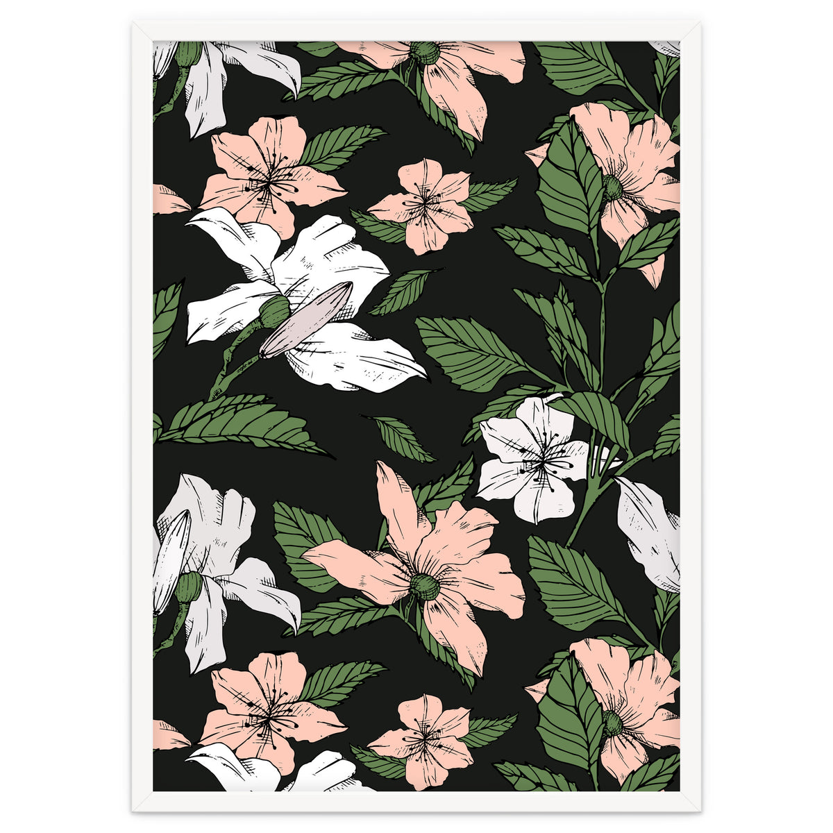 Flowers in the tropical night