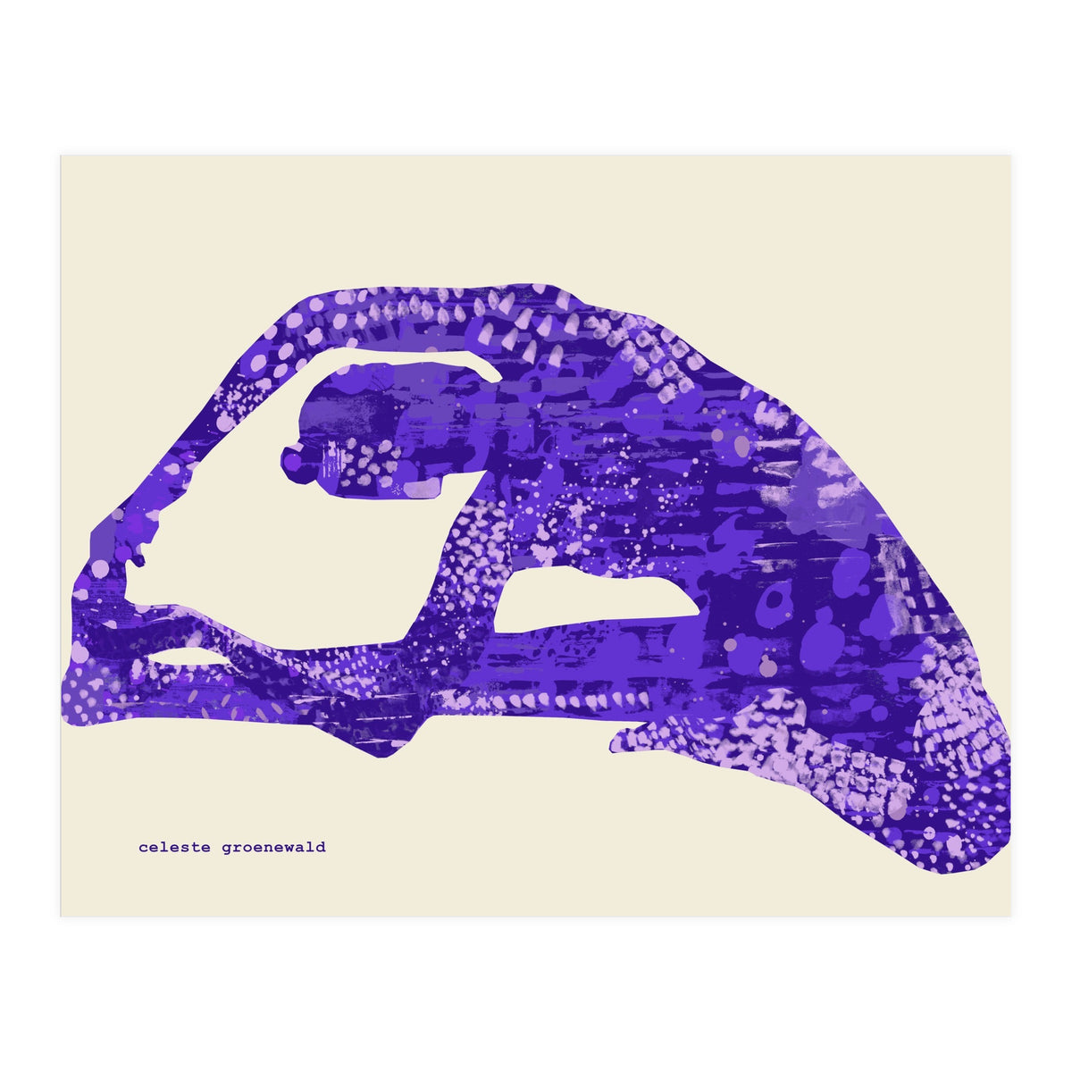Parivrtta Janu Sirsasana in Purple (Print Only)