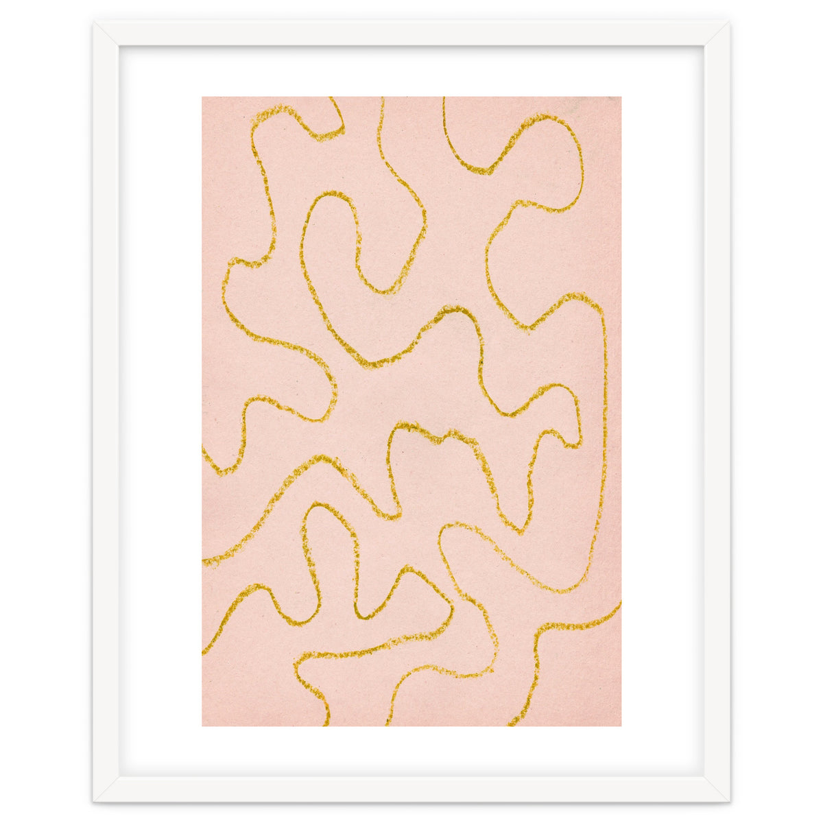 Pink and rust organic lines