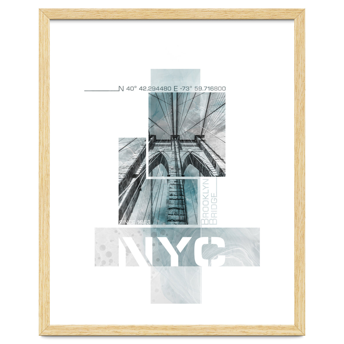 NYC Brooklyn Bridge Details | turquoise marble