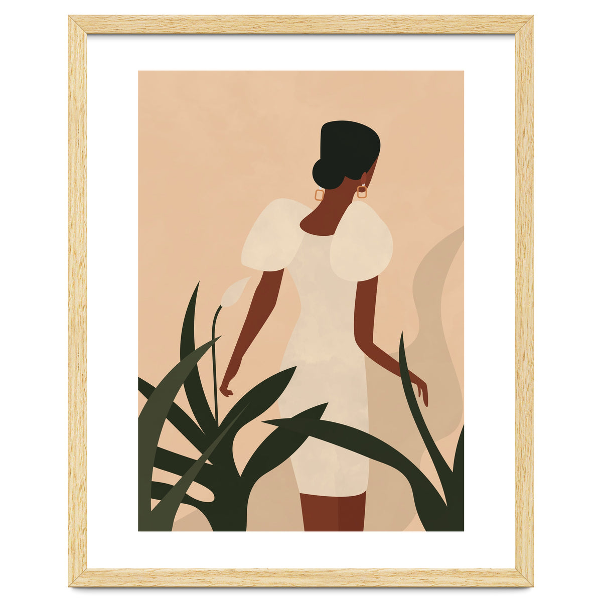 Woman Boho Minimalist Illustration