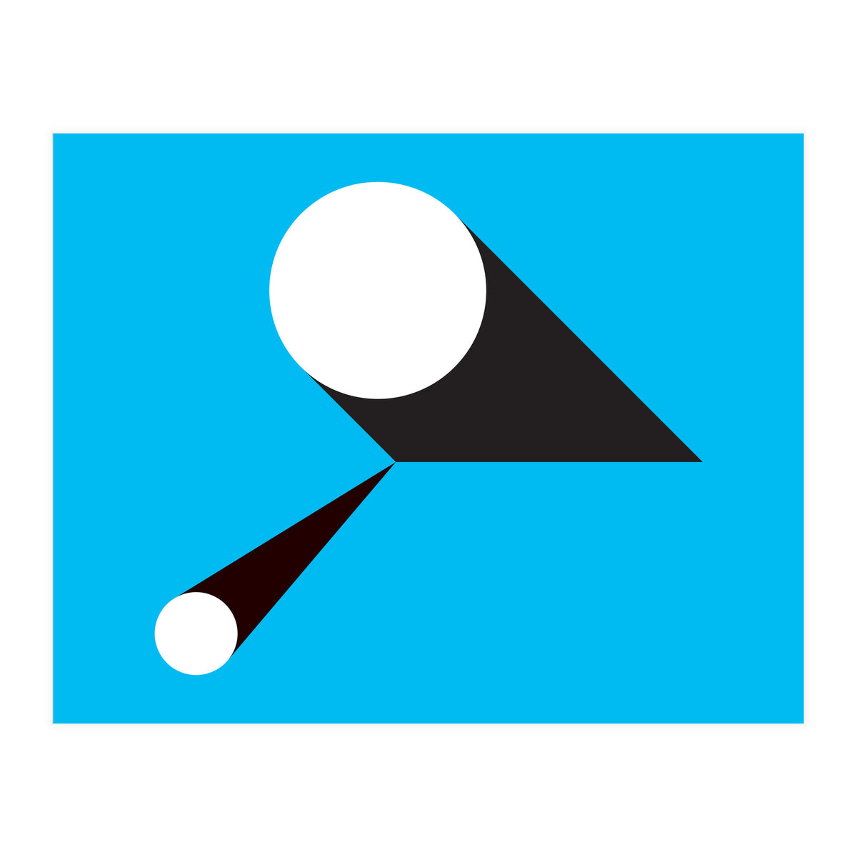 Geometric Shapes No. 46 - blue & black (Print Only)