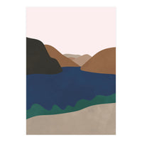 Neutral Mid Century Montains Nordic Print (Print Only)