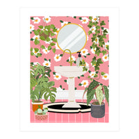 Sink in Boho Jungle Bathroom (Print Only)