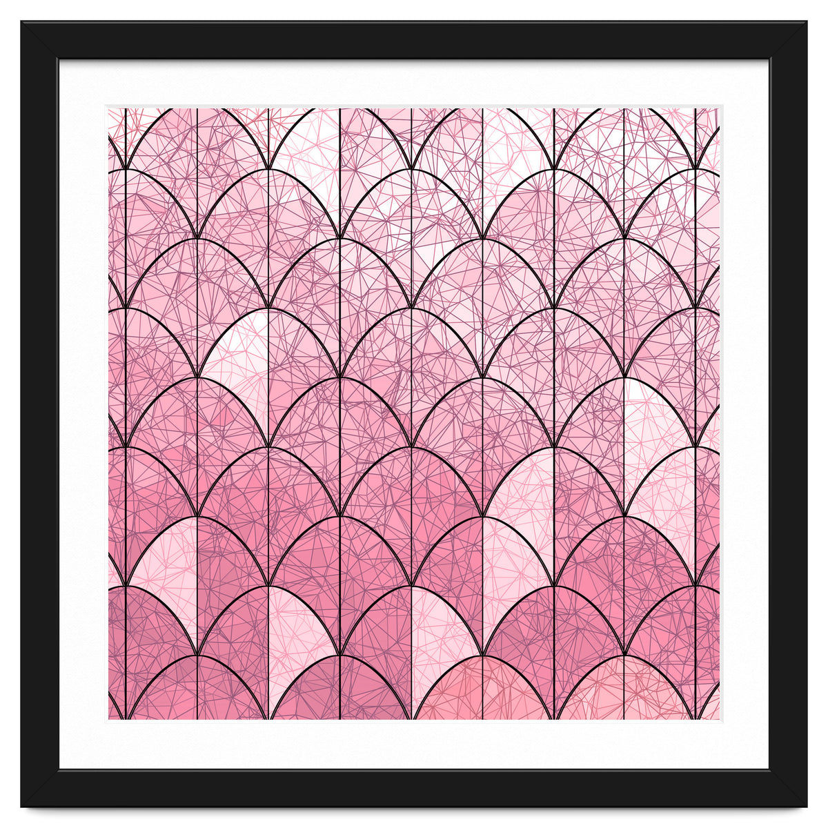 Mermaid scales pink and black