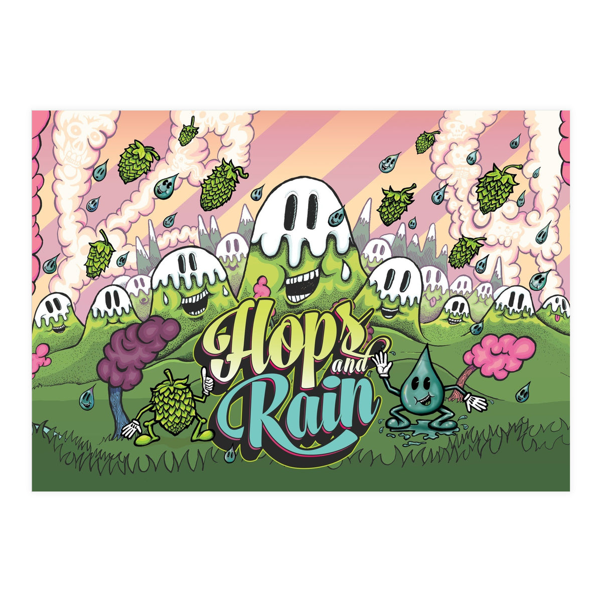 Hops & Rain Sour Beer (Print Only)