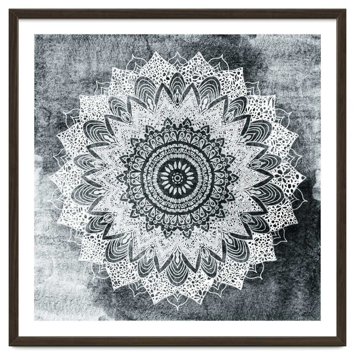 Bohochic Mandala In Gray