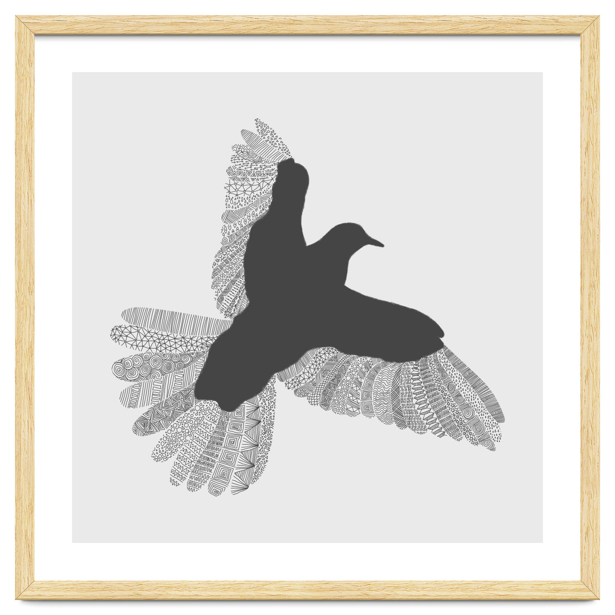 Bird Grey Poster