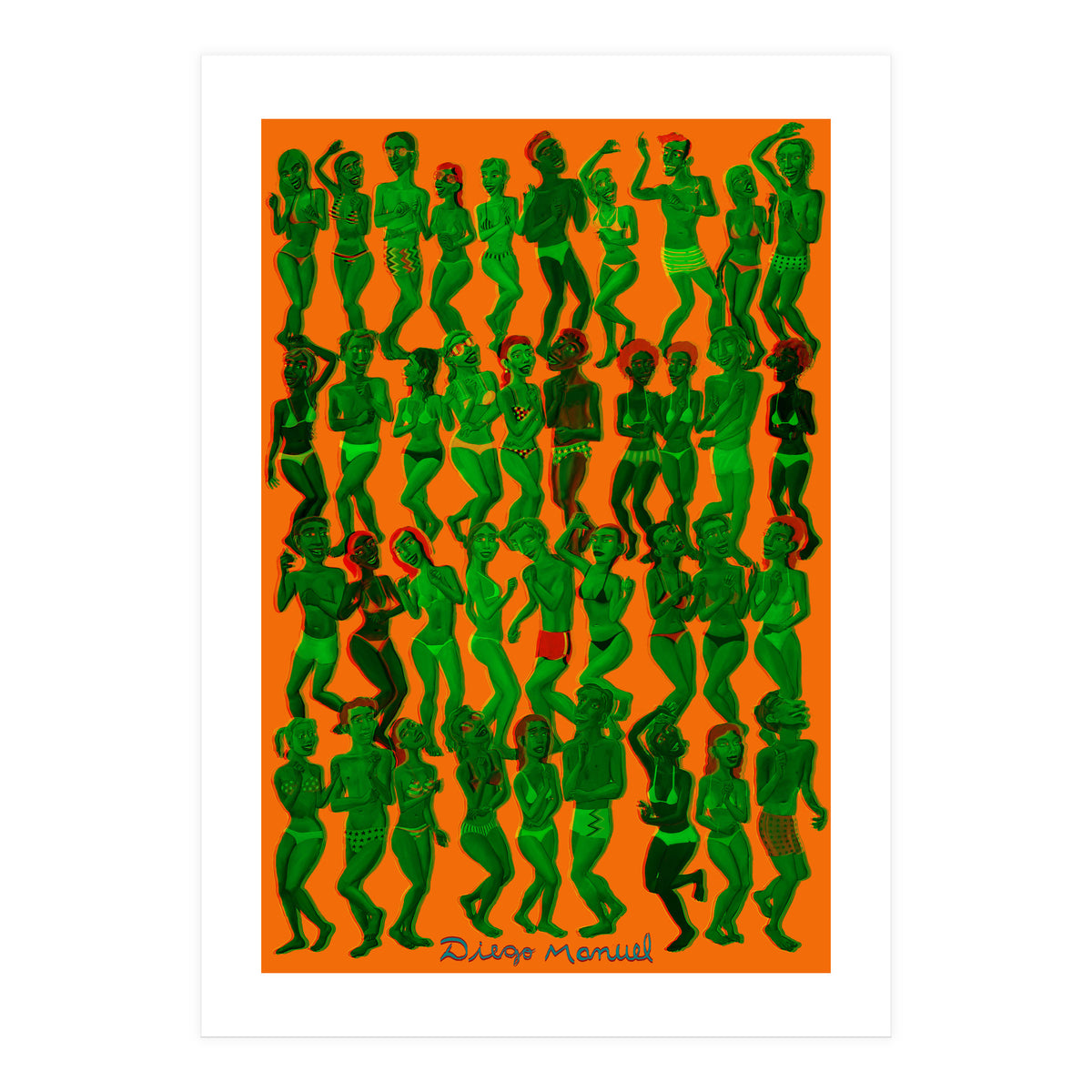 Bailando En La Playa 3d 5 (Print Only)