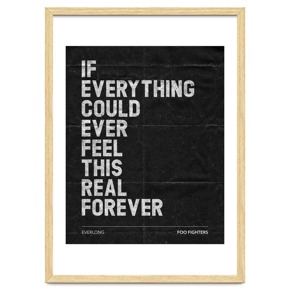 Foo popular Fighters song board canvas, 30cm x 100cm, Thick canvas has a 4 cm thick frame