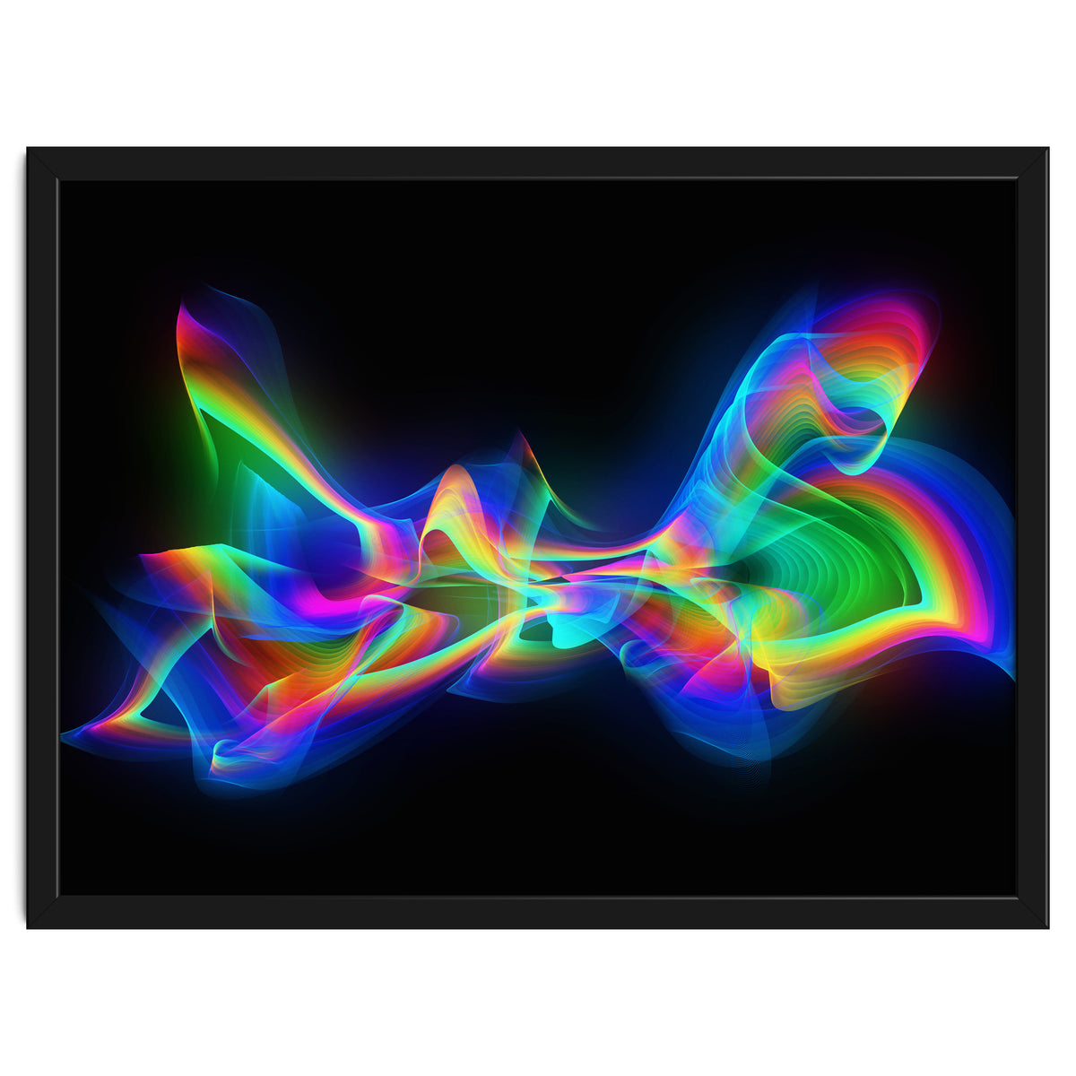 Abstract Colorful Flame Waves