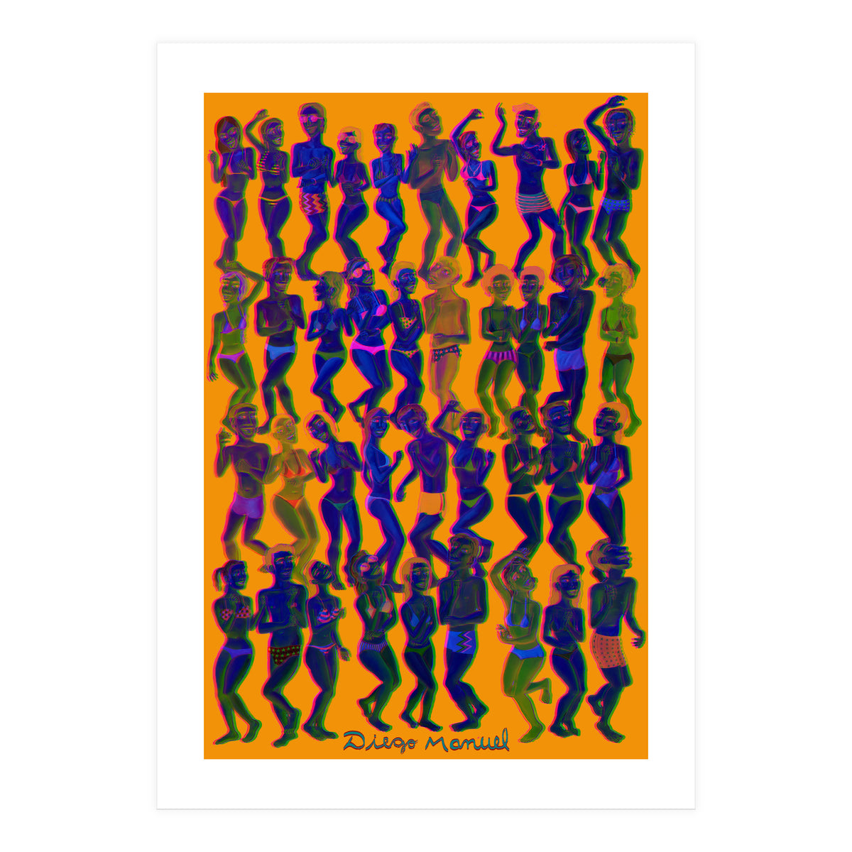 Bailando En La Playa 3d 3 (Print Only)