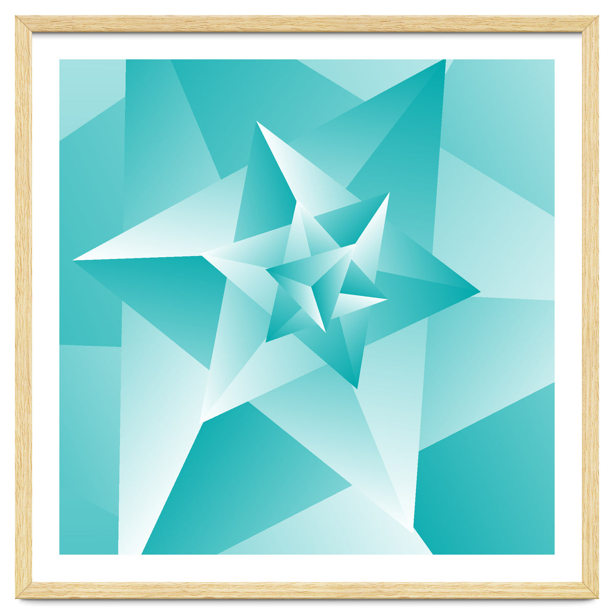 Bluish Trendy Triangle Pattern