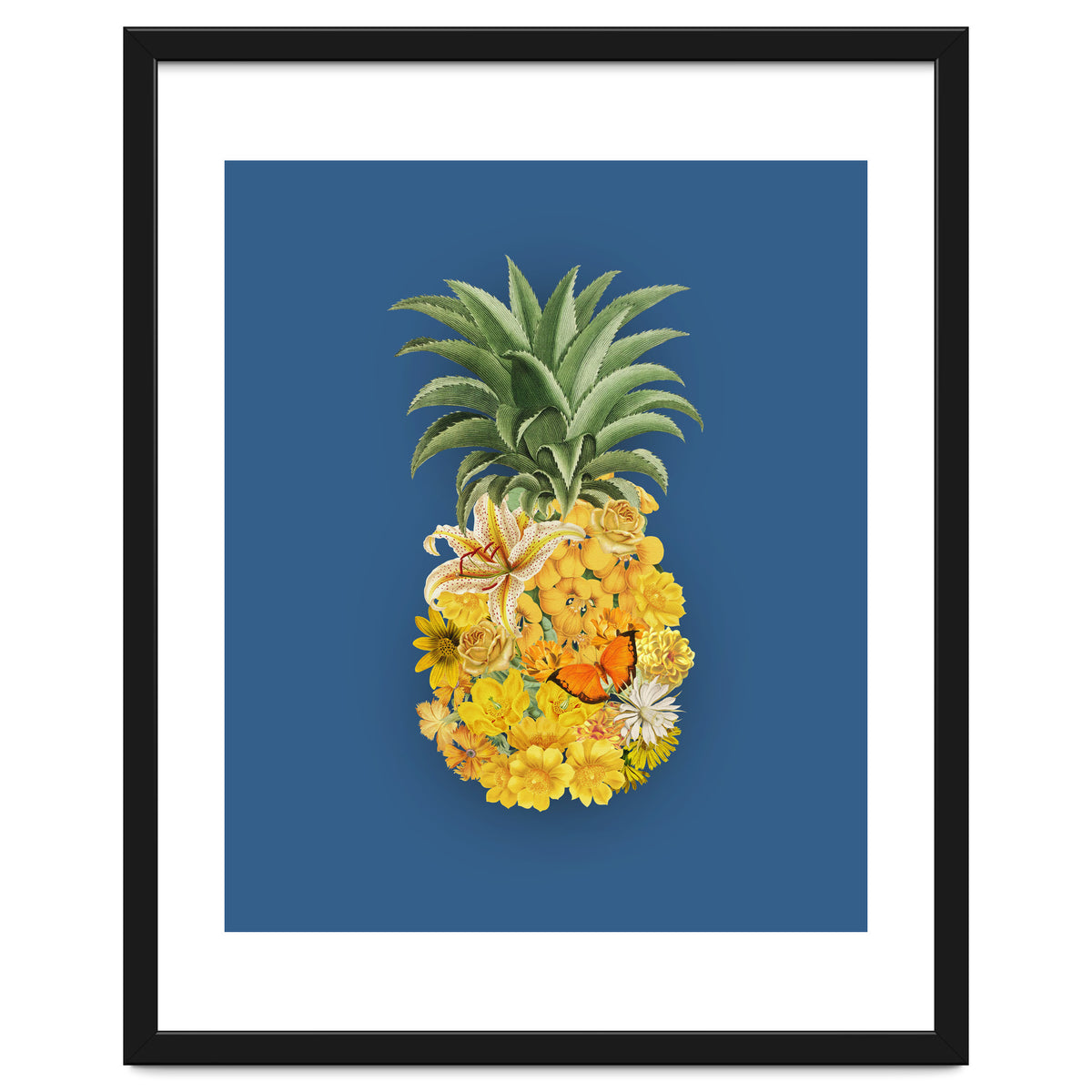 Pineapple Floral Blue