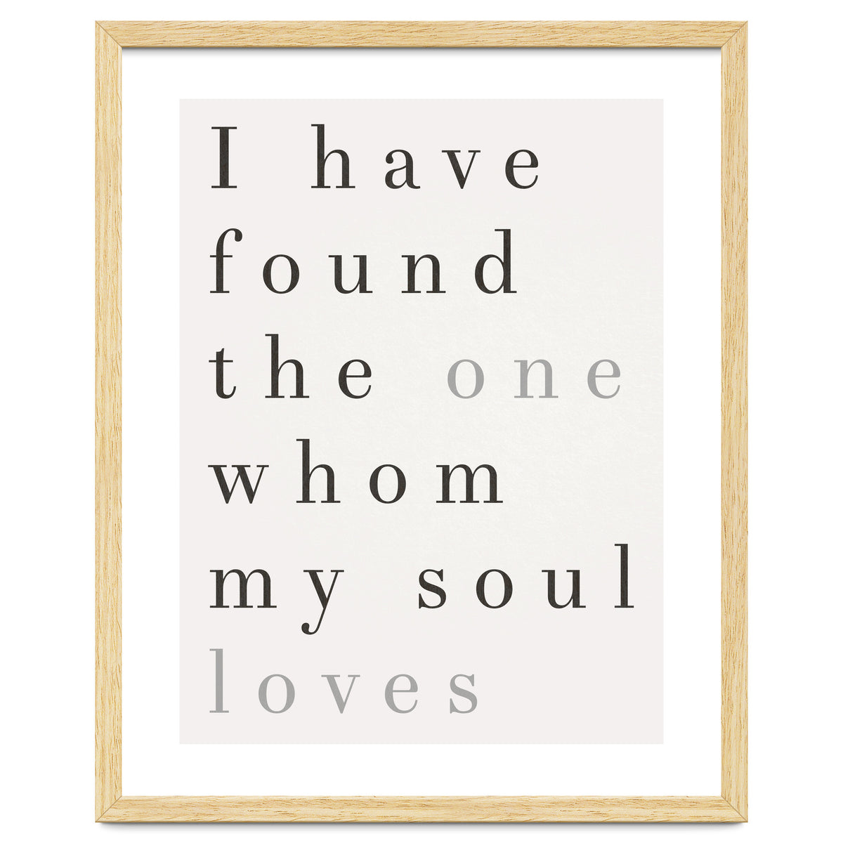 The One My Soul Loves, White