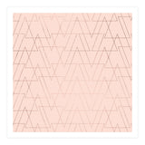Modern Rose Gold Geometric Thin Triangles Blush Pink Abstract Pattern (Print Only) thumbnail