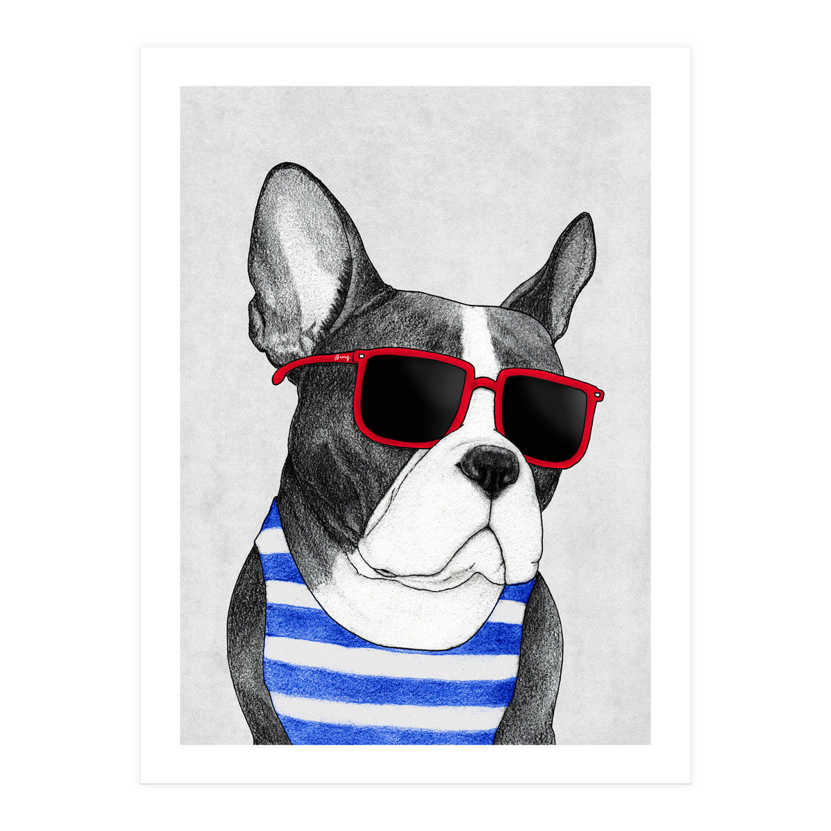 Frenchie Summer Style (Print Only)