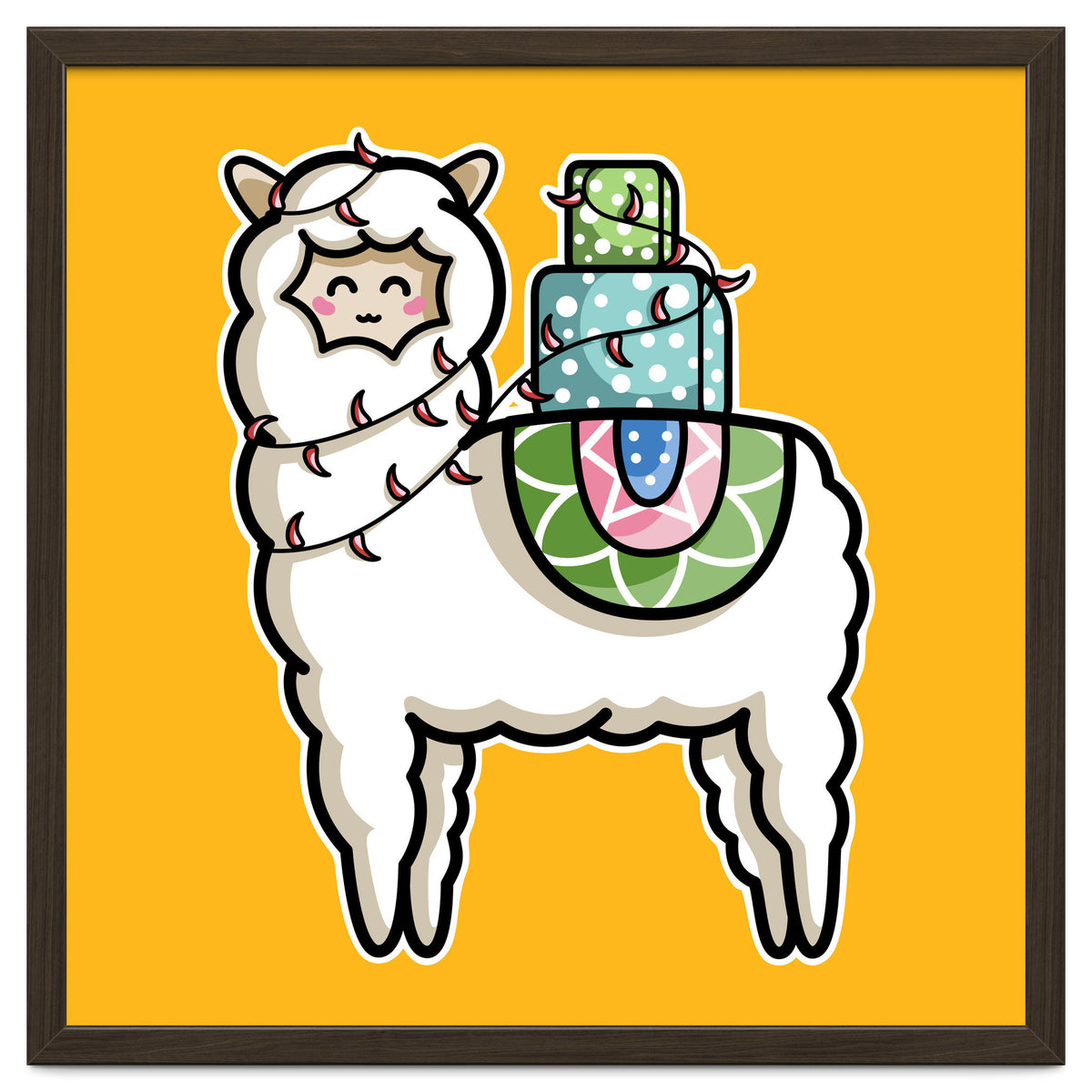 Kawaii Cute Gift Carrying Llama