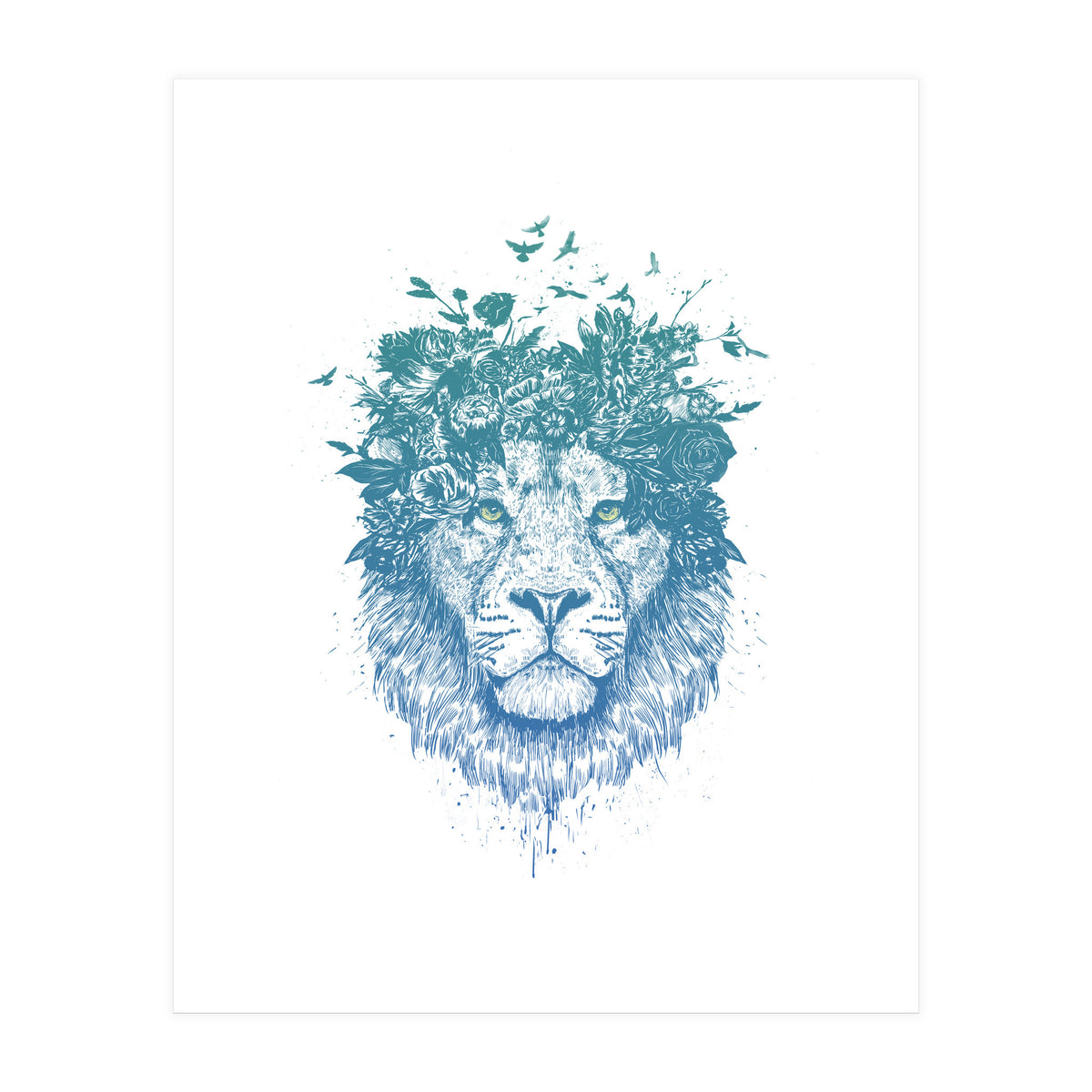 Floral Lion (Print Only)