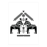 Swedish Dala Horse Folk Pattern (Print Only) thumbnail