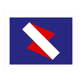 Geometric Shapes No. 68 - red & royal blue (Print Only) thumbnail