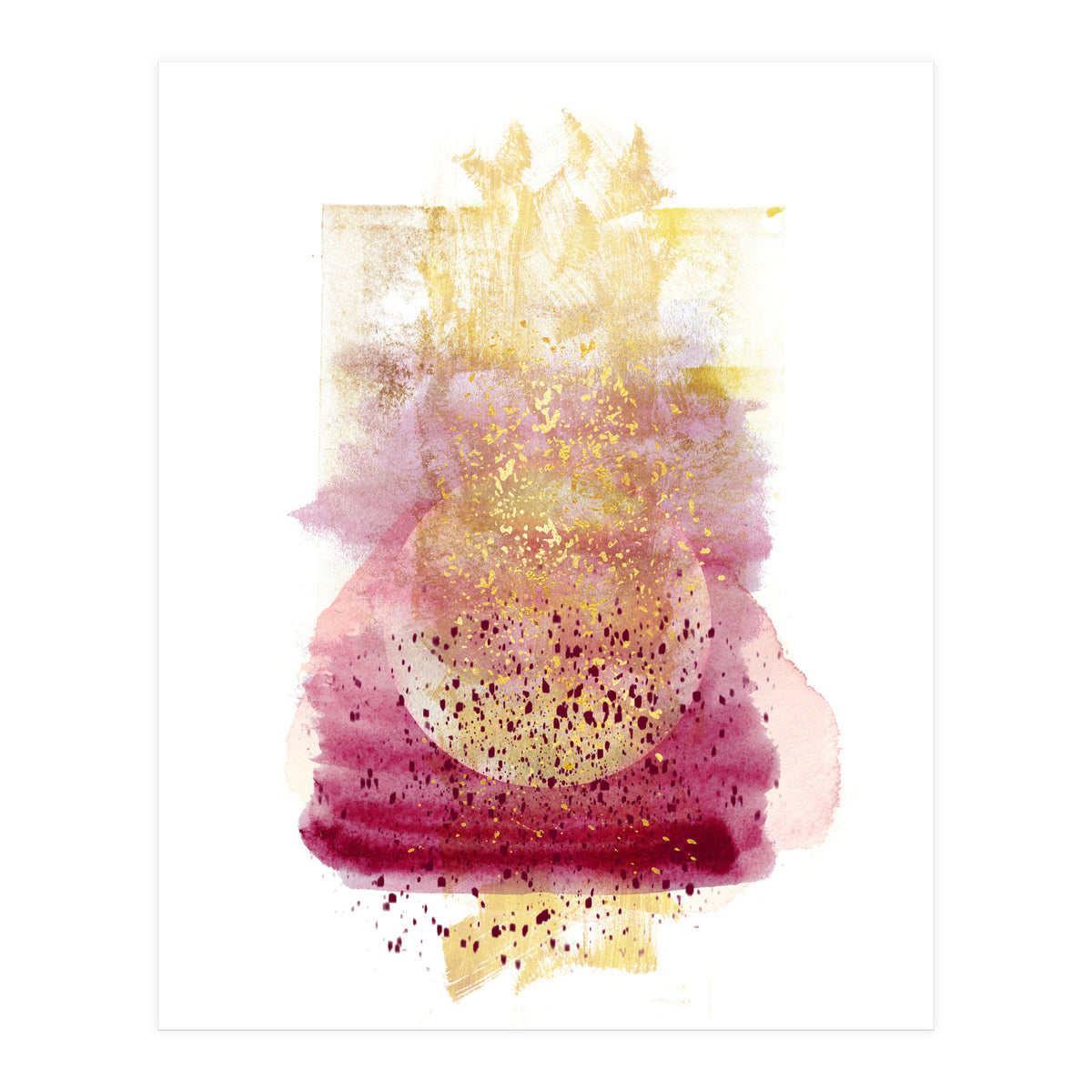 Abstract watercolour summer moon (Print Only)