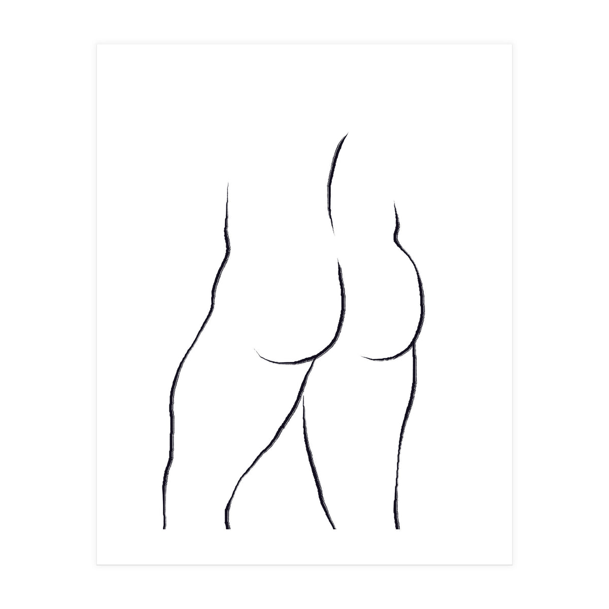 Male butt line (Print Only)