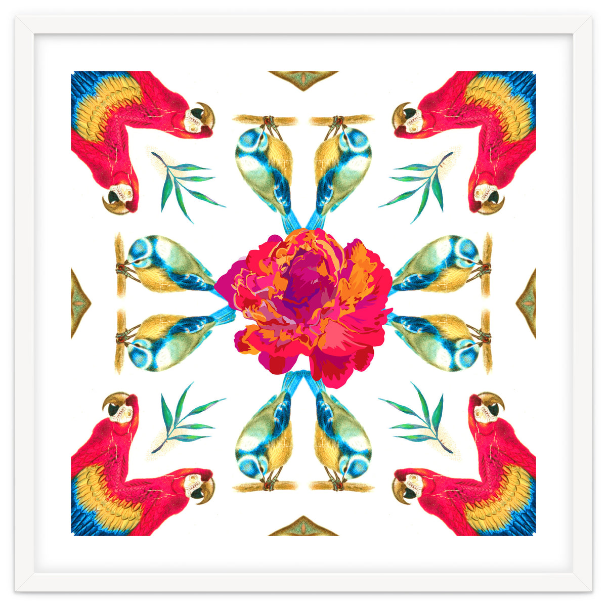 Tropical Scarlet Macaw Mandala