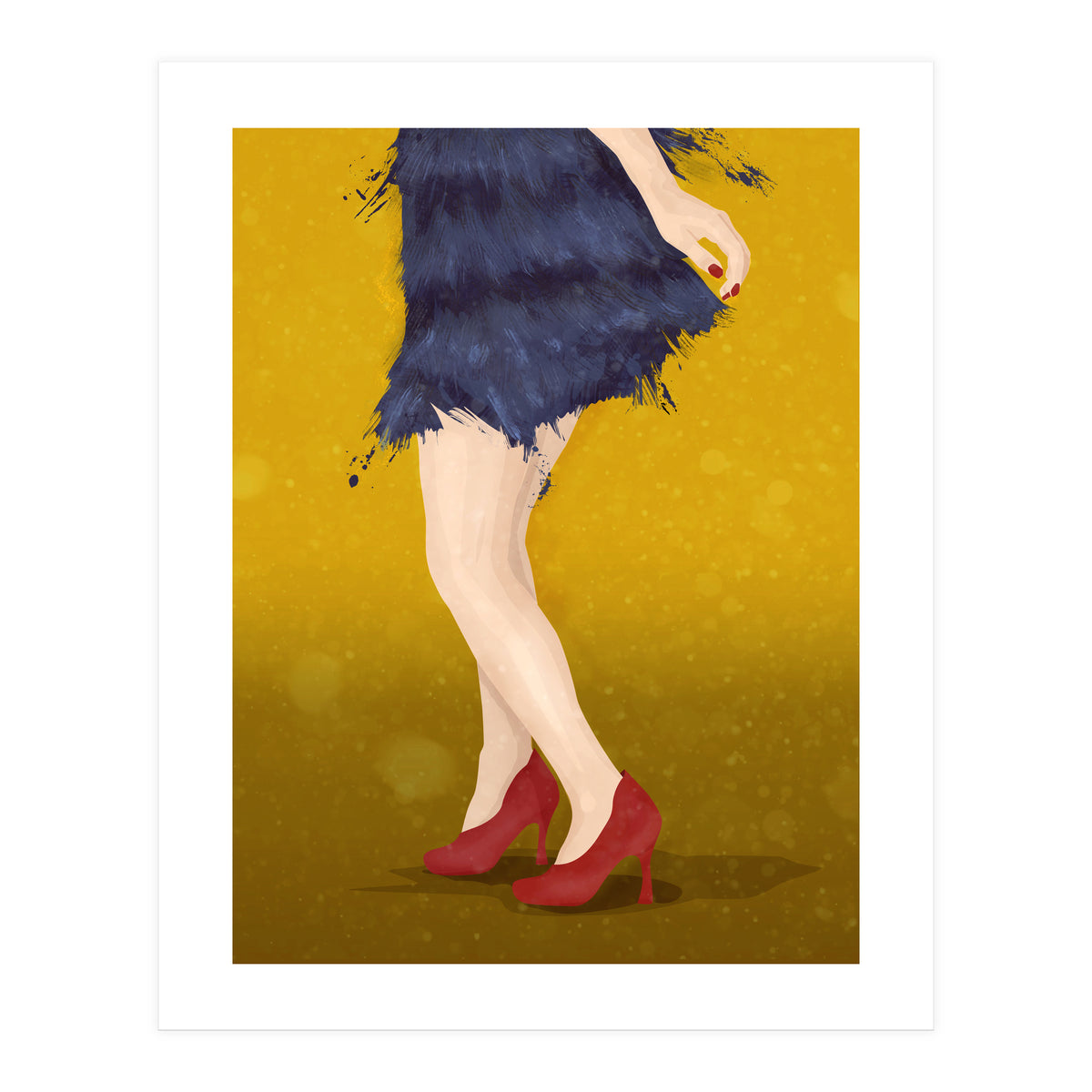 Flapper with red shoes (Print Only)
