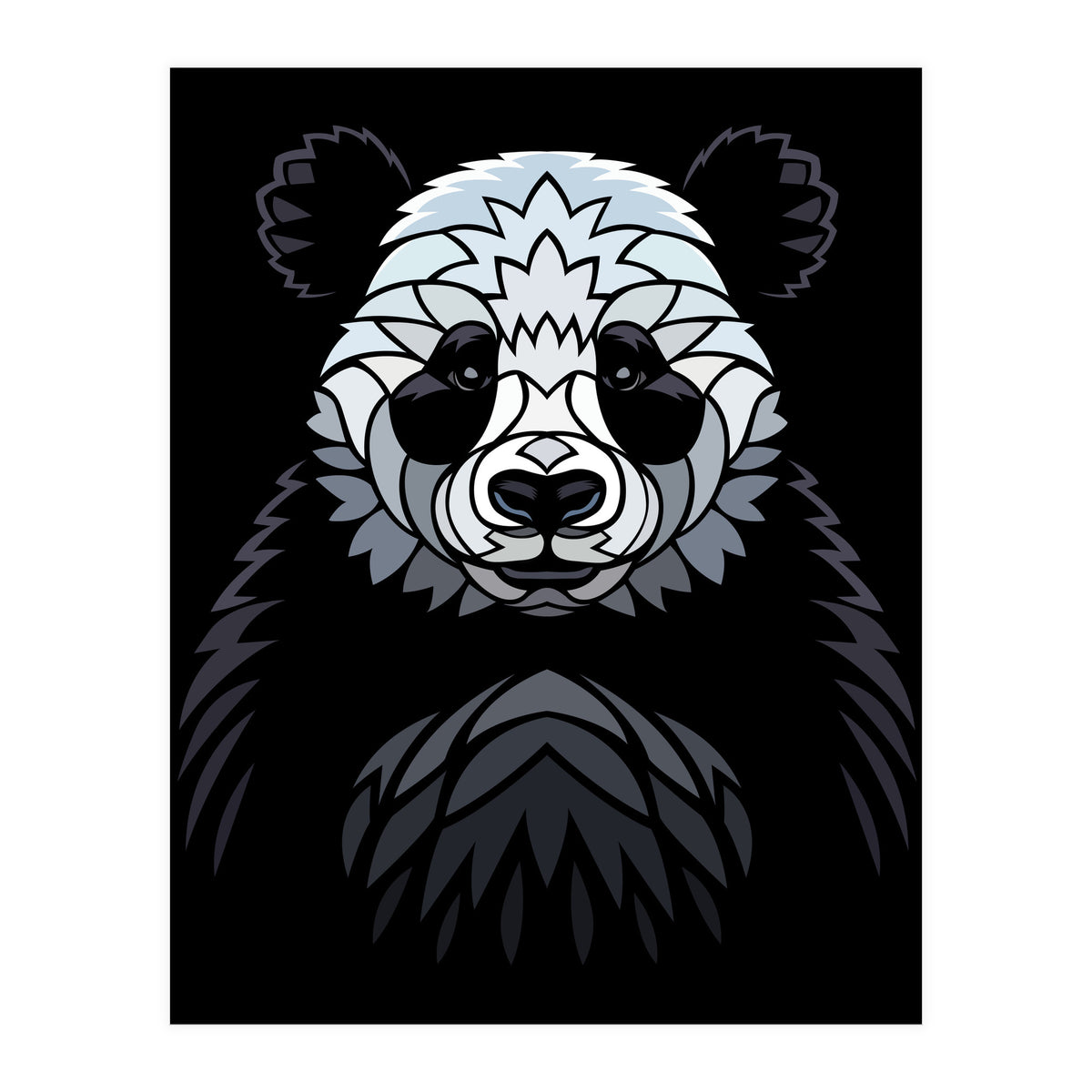 Tribal frontal Panda (Print Only)