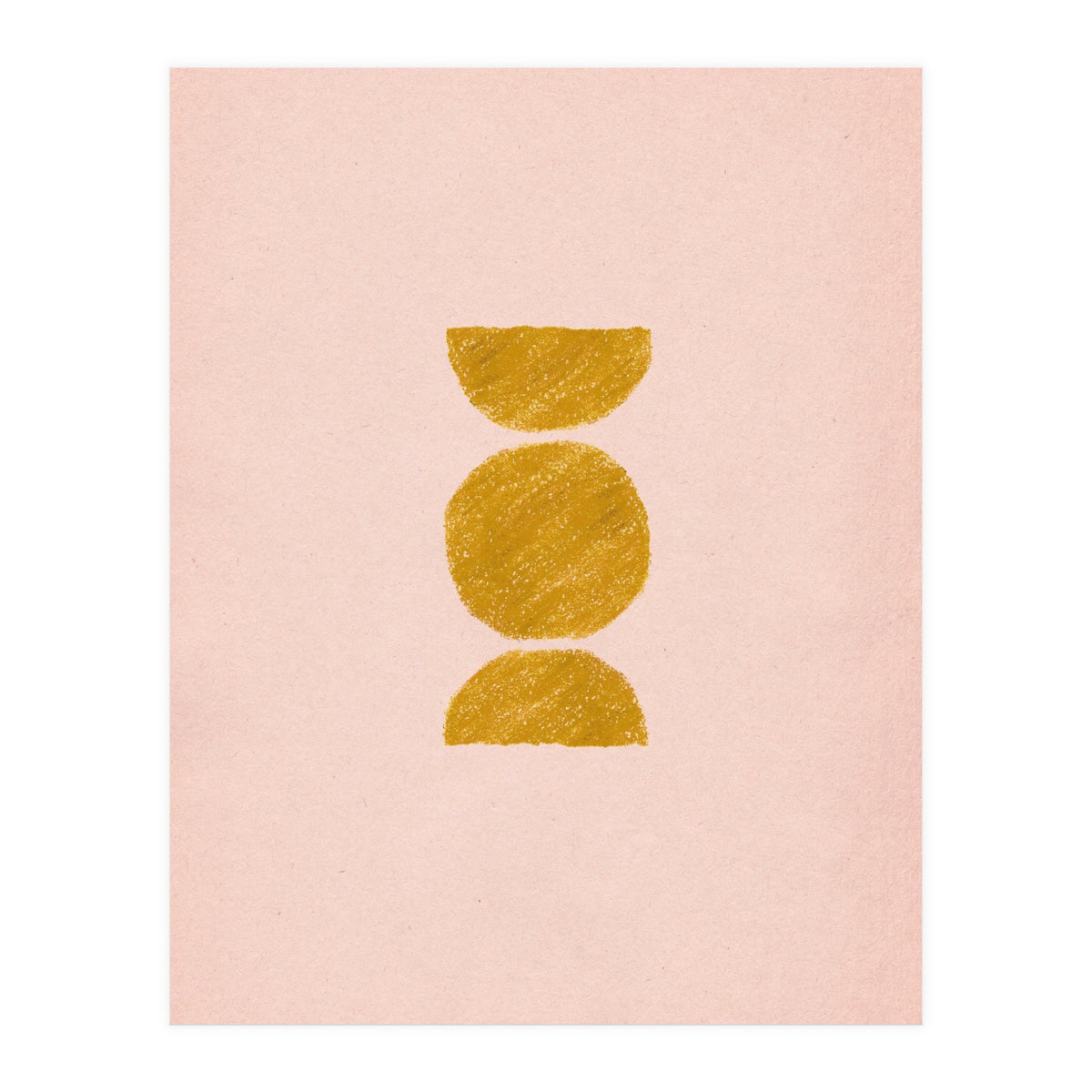 Pink and rust minimalist shapes (Print Only)