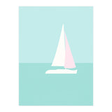 Minimal Sailboat - Turquoise Coast (Print Only) thumbnail