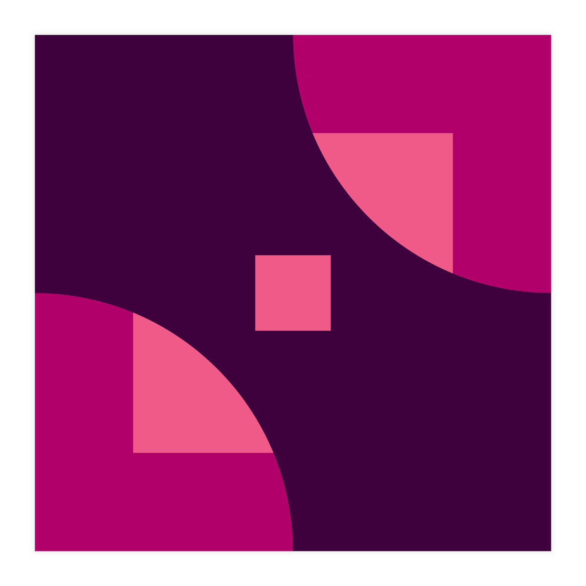 Geometric Shapes No. 1 - purple & pink squares (Print Only)