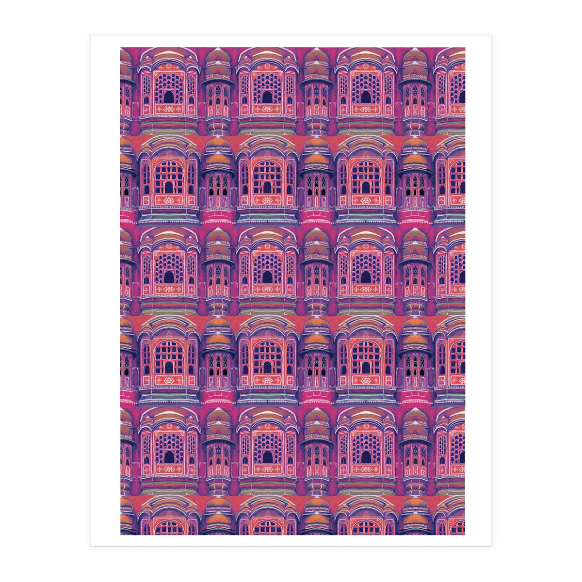 Hawa Mahal (Wind Palace) Retro - India (Print Only)
