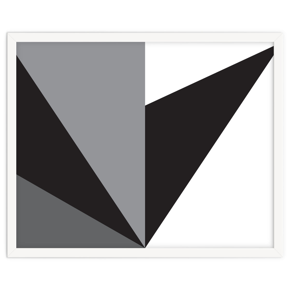 Geometric Shapes No. 76 - black, white & grey