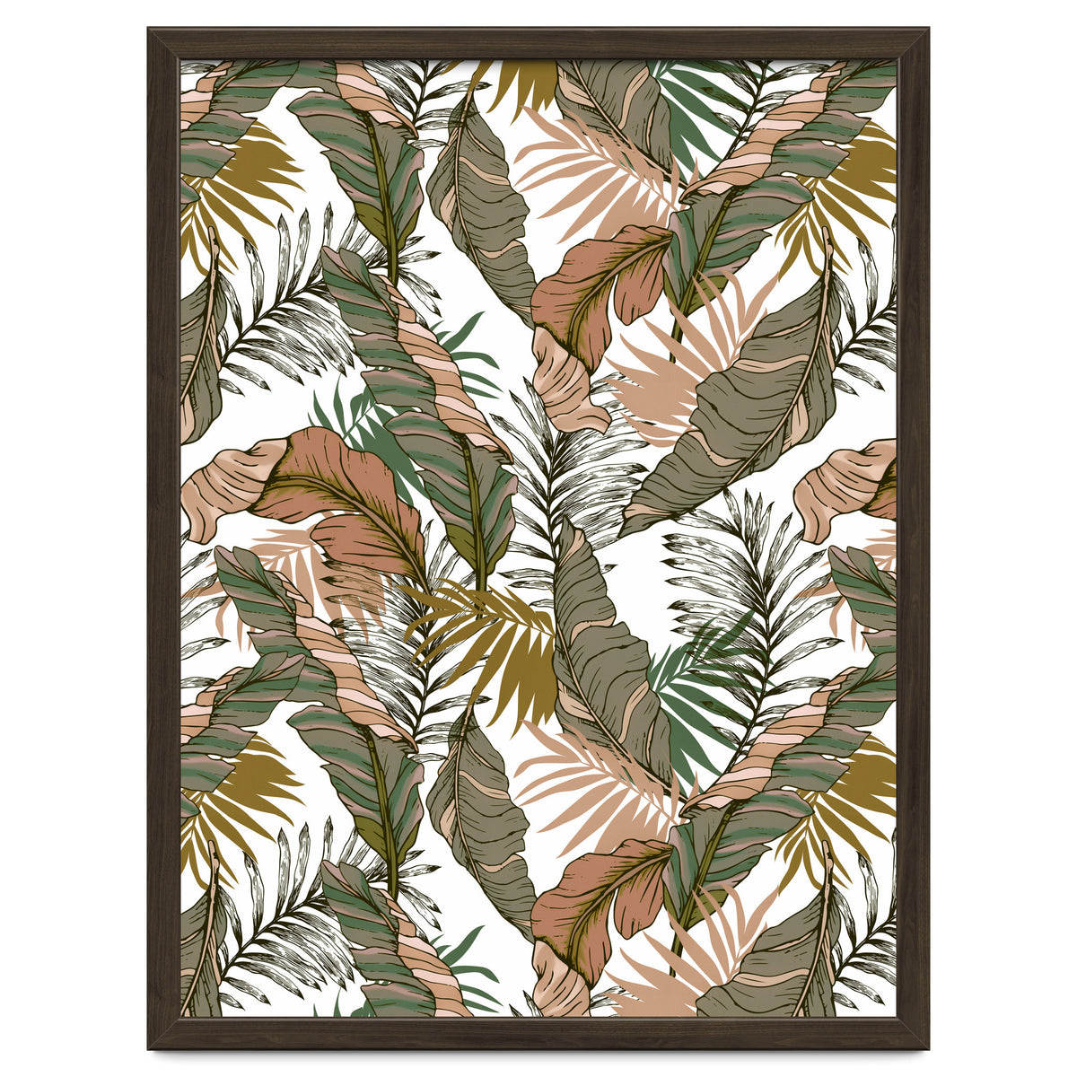 Drawing of wild tropical jungle I