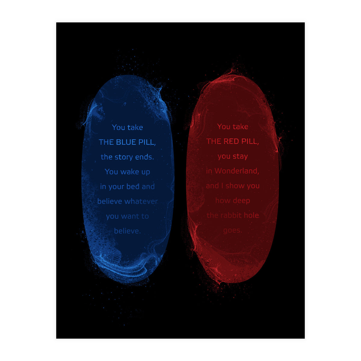 Red Blue Pills The Matrix (Print Only)