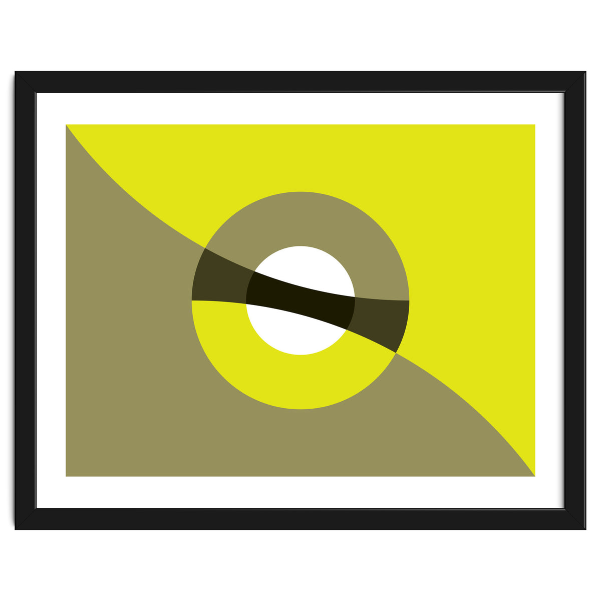 Geometric Shapes No. 44 -  mustard & beige