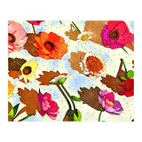 Floral Soul, Botanical Vintage Nature Plants, Polka Dots Flowers Blossom, Mid Century Modern Bohemian Painting (Print Only) thumbnail