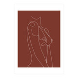Female chest line-brown (Print Only) thumbnail
