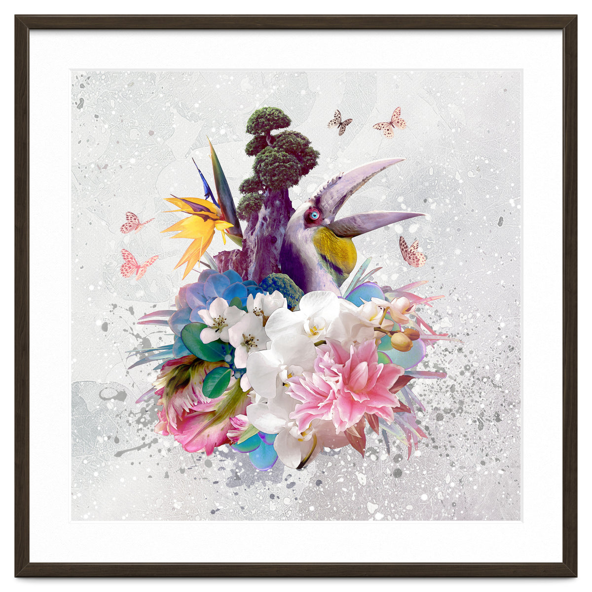 Floral Hornbill Grey