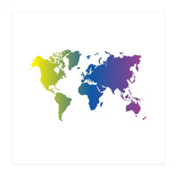 Multicolor World Map (Print Only)