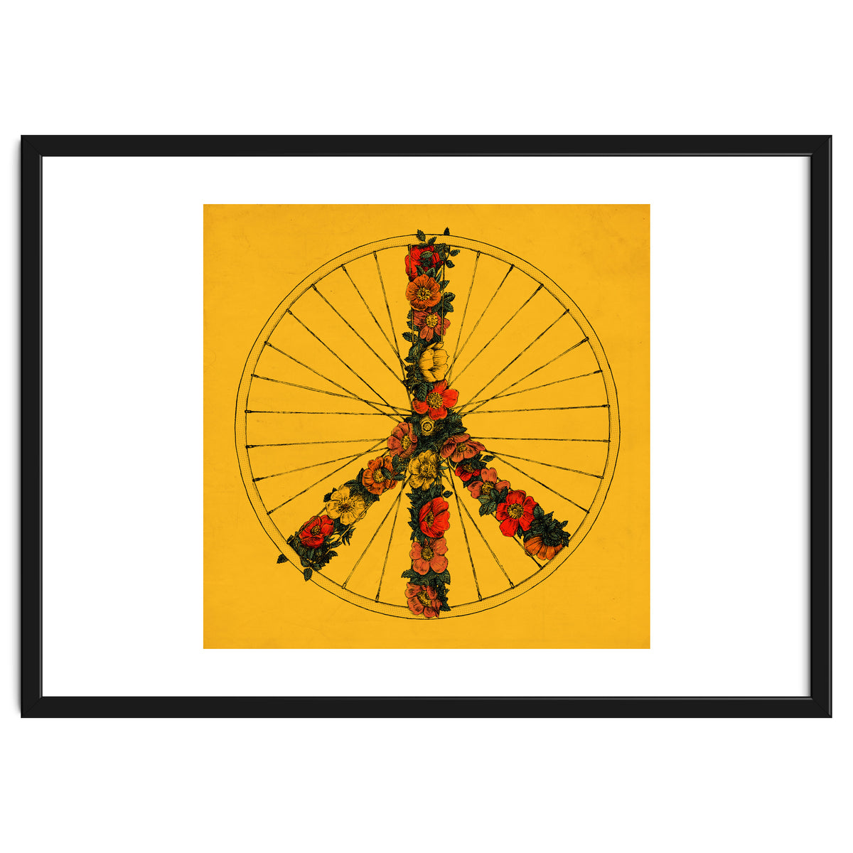 Peace And Bike Yellow