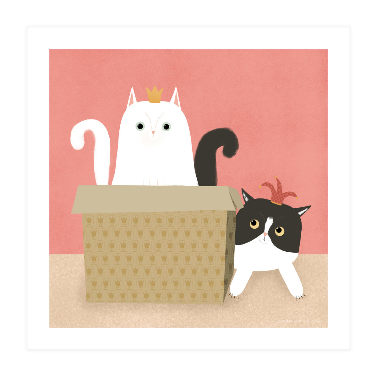 Cat 100: The queen and the jester (Print Only)