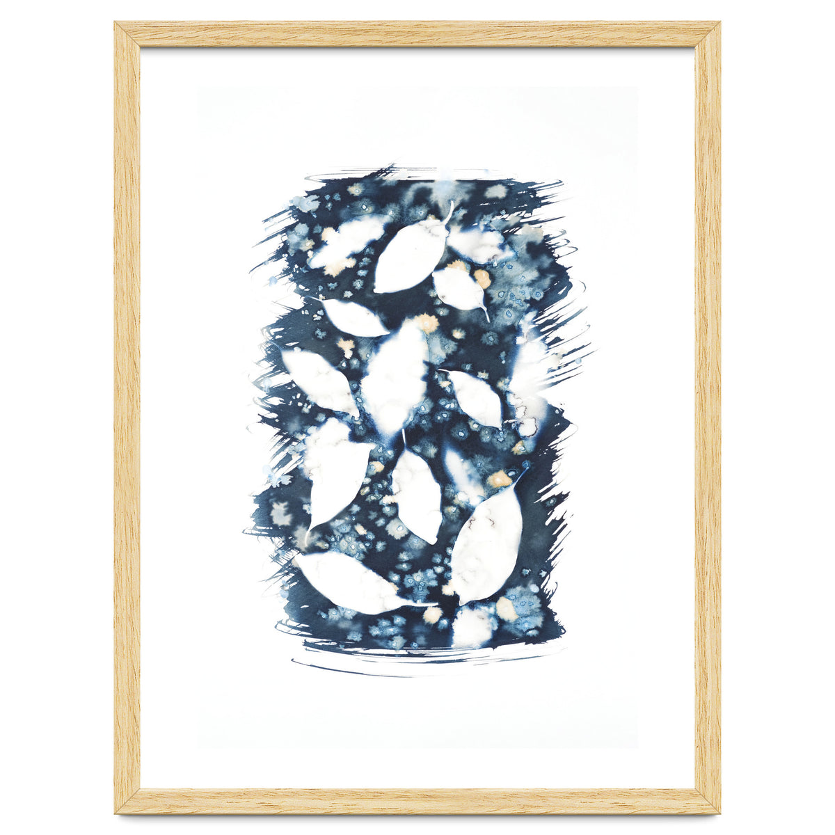 Indigo Blue Botanical Leaves No. 10